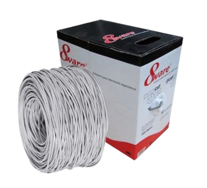 8Ware Cat5E 100m Solid Copper Cable Roll on Box with Dispenser 24AWG 10/100 8-core Oxygen-free Copper 4 Pairs Unshielded White 8Ware Cat5E 100m Solid Copper Cable Roll on Box with Dispenser 24AWG 10/100 8-core Oxygen-free Copper 4 Pairs Unshielded White